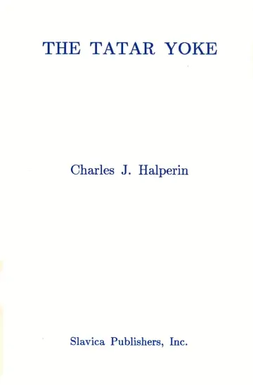 Cover of Tartar Yoke