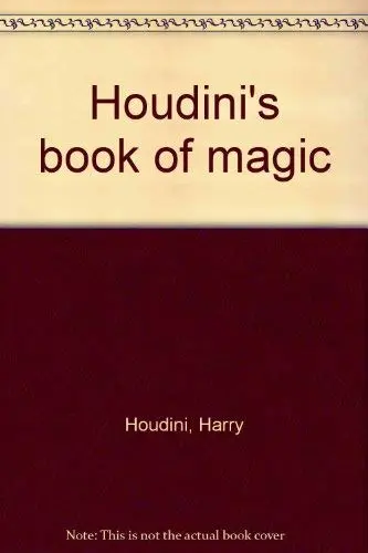 Cover of Houdini's book of magic