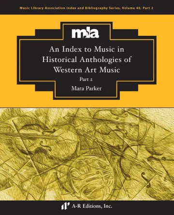 Cover of An Index to Music in Selected Historical Anthologies of Western Art Music