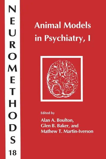 Cover of Animal Models in Psychiatry, I