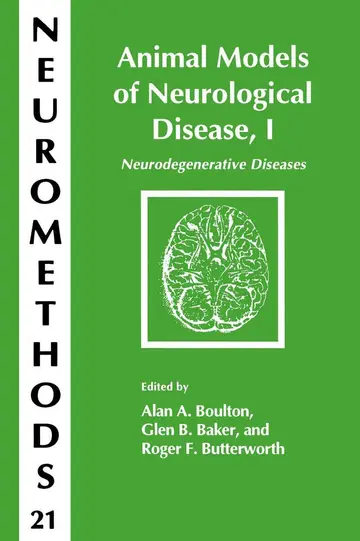 Cover of Animal Models of Neurological Disease, I
