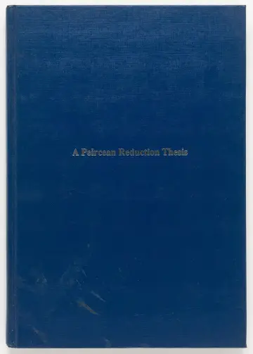 Cover of A Peircean Reduction Thesis