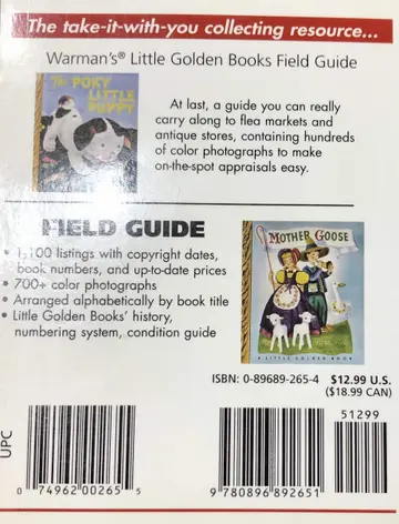 Cover of Warmans Little Golden Books Field Guide