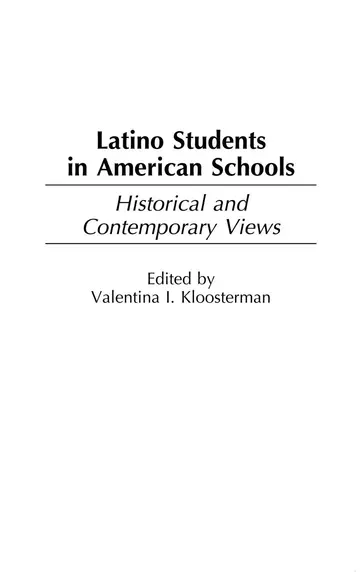 Cover of Latino Students in American Schools