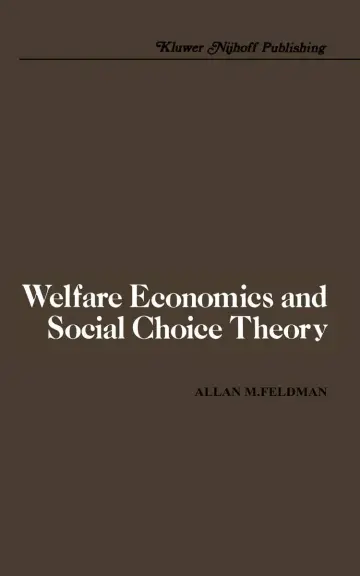 Cover of Welfare Economics and Social Choice Theory