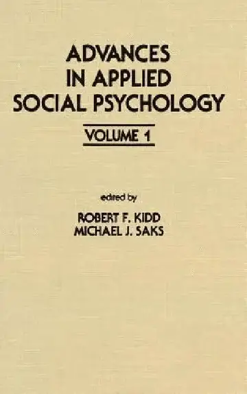 Cover of Advances in Applied Social Psychology