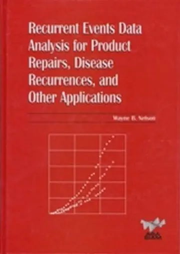 Cover of Recurrent Events Data Analysis for Product Repairs, Disease Recurrences, and Other Applications