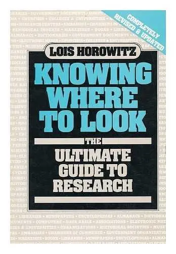 Cover of Knowing Where to Look