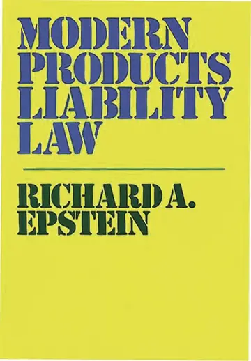 Cover of Modern Products Liability Law
