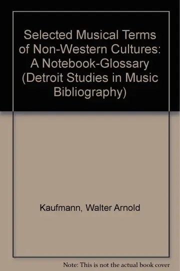 Cover of Selected Musical Terms of Non-Western Cultures