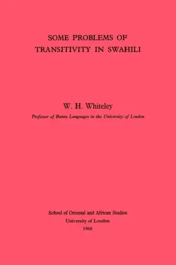 Cover of Some Problems of Transitivity in Swahili