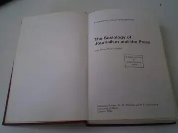 Cover of Sociology of Journalism and the Press