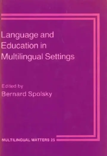 Cover of Language and Education in Multilingual Settings