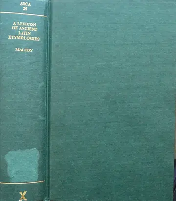 Cover of A Lexicon of Ancient Latin Etymologies