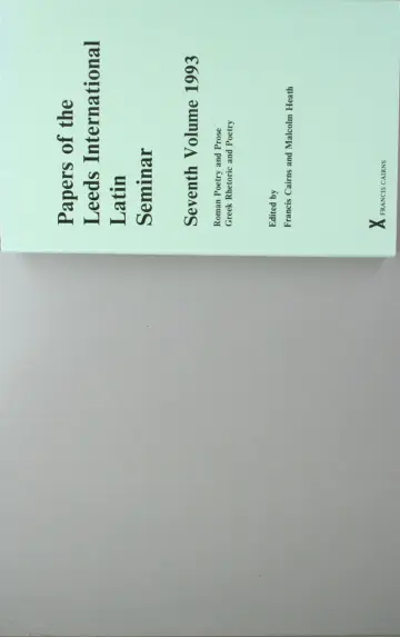 Cover of Papers of the Leeds International Latin Seminar