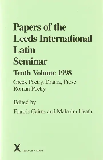 Cover of Papers of the Leeds International Latin Seminar, 1998
