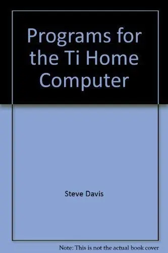Cover of Programs for the TI home computer