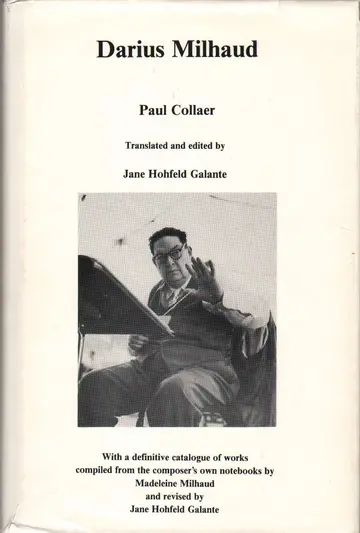 Cover of Darius Milhaud