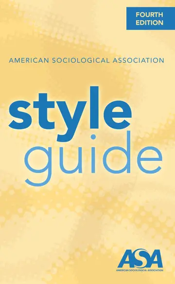Cover of American Sociological Association Style Guide