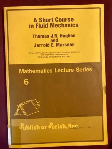 Cover of A short course in fluid mechanics