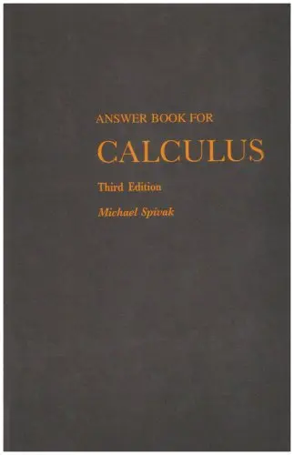 Cover of Answer Book to Calculus
