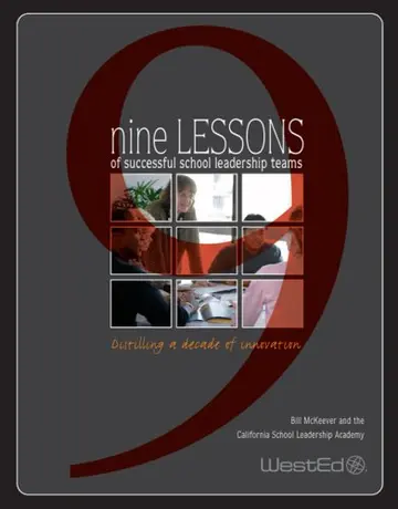 Cover of Nine Lessons of Successful School Leadership Teams