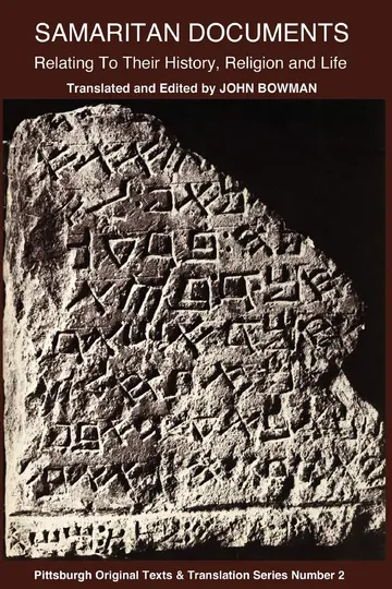Cover of Samaritans Documents Relating to Their History, Religion and Life