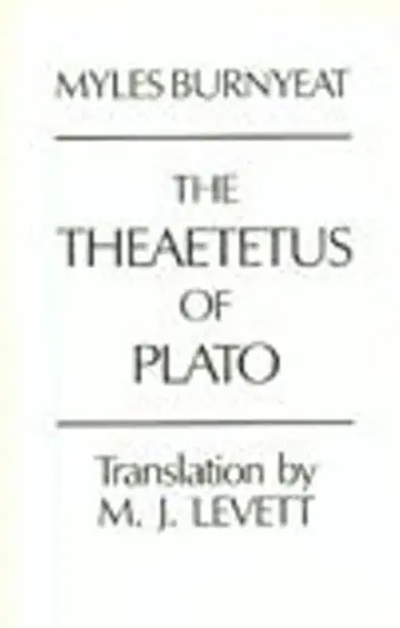 Cover of The Theaetetus of Plato