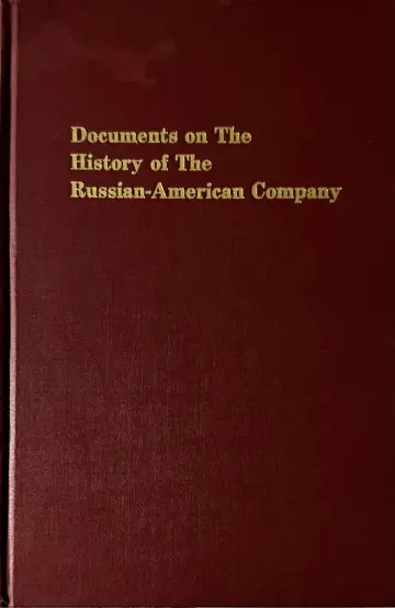 Cover of Documents on the history of the Russian-American Company