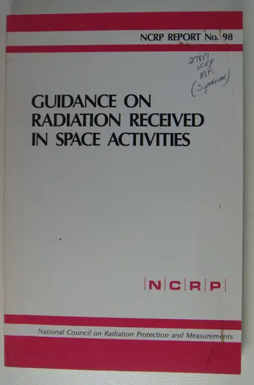 Cover of Guidance on Radiation Received in Space Activities