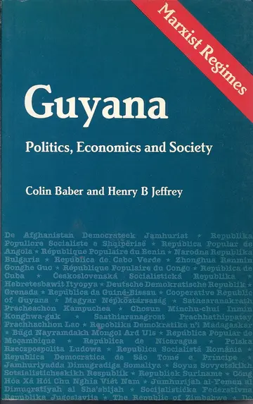Cover of Guyana, Politics, Economics, and Society
