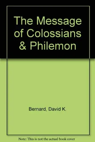 Cover of The Message of Colossians & Philemon