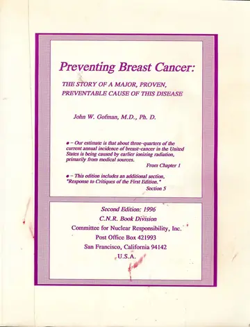 Cover of Preventing Breast Cancer