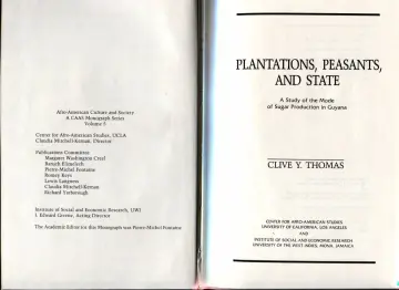 Cover of Plantations, Peasants, and State