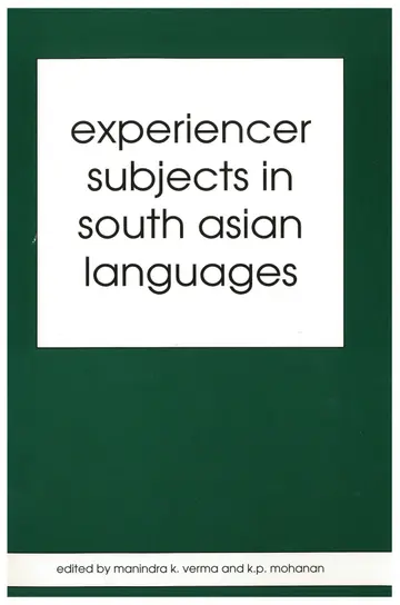 Cover of Experiencer Subjects in South Asian Languages
