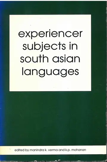 Cover of Experiencer Subjects in South Asian Languages