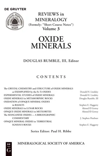 Cover of Oxide Minerals