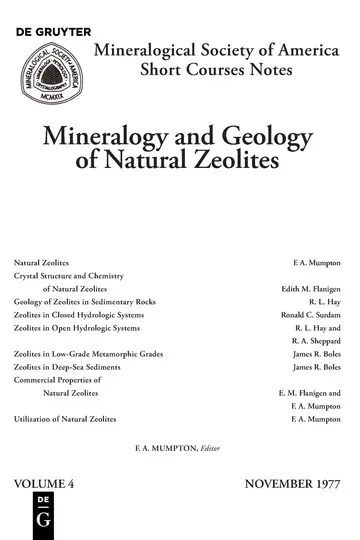 Cover of Mineralogy and Geology of Natural Zeolites