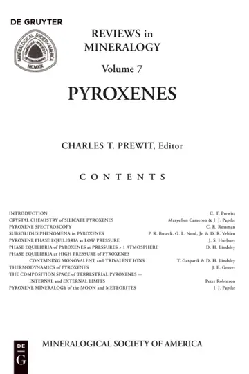 Cover of Pyroxenes