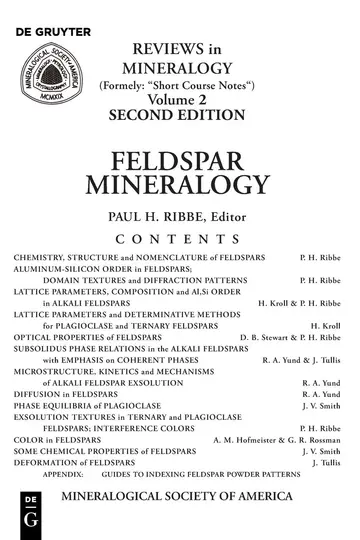 Cover of Feldspar Mineralogy