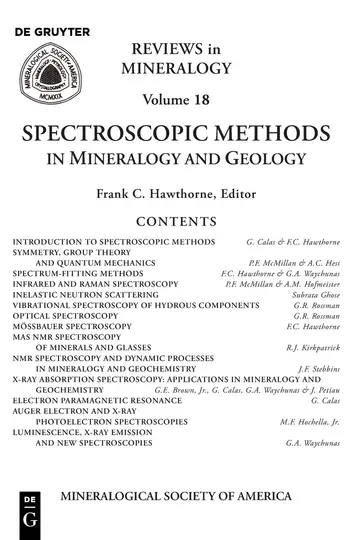 Cover of Spectroscopic Methods in Mineralogy and Geology