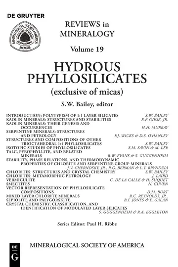 Cover of Hydrous Phyllosilicates