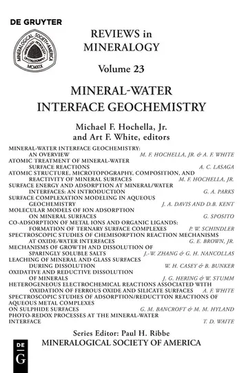 Cover of Mineral-Water Interface Geochemistry