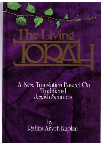 Cover of The Living Torah English Edition with Haftarot, Bibliography, & Index