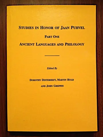 Cover of Studies in Honor of Jaan Puhvel