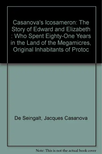 Cover of Casanova's "Icosameron"