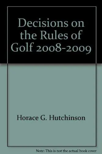 Cover of Decisions on the Rules of Golf 2008-2009