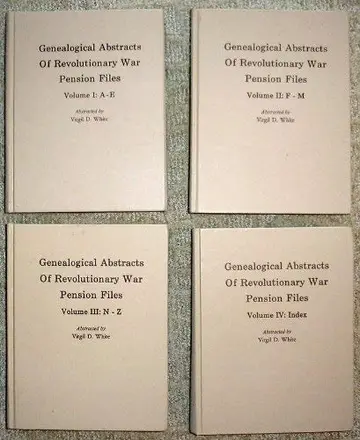 Cover of Genealogical Abstracts of Revolutionary War Pension Files