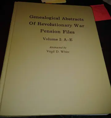 Cover of Genealogical Abstracts of Revolutionary War Pension Files, A-E