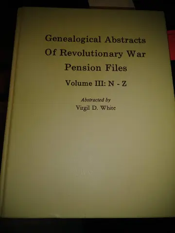 Cover of Genealogical Abstracts of Revolutionary War Pension Files, N-Z